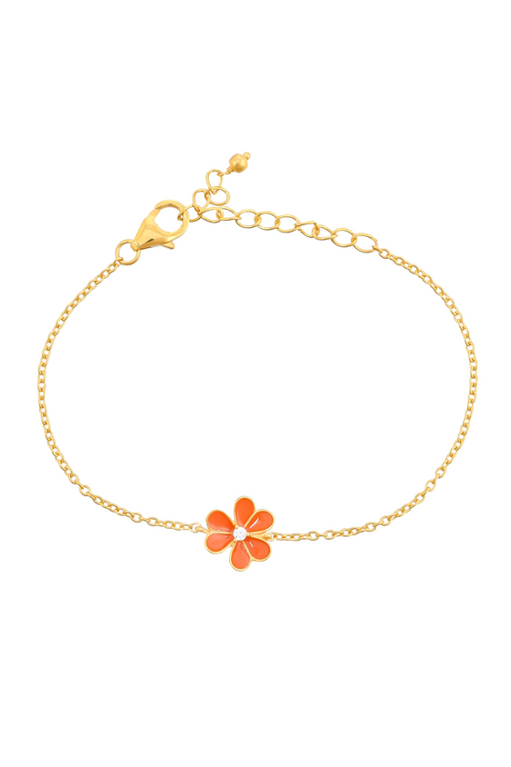 Iro Mini Bloom Floral Bracelet - Orange