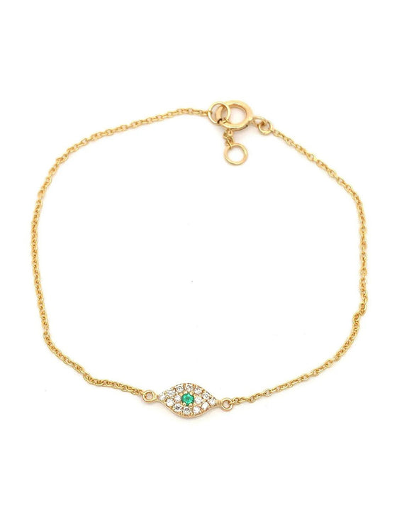Emerald Evil Eye Bracelet