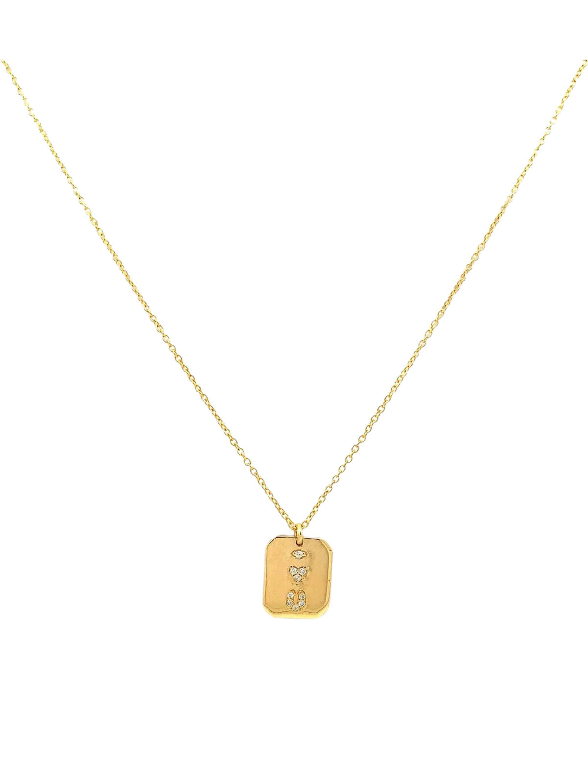 I Love You Tag Necklace