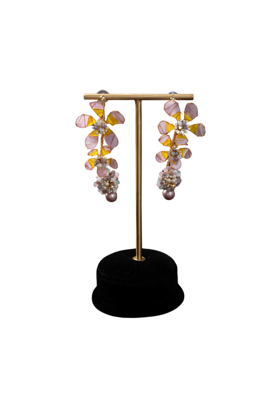 Pastel Blossoms Drop Earrings