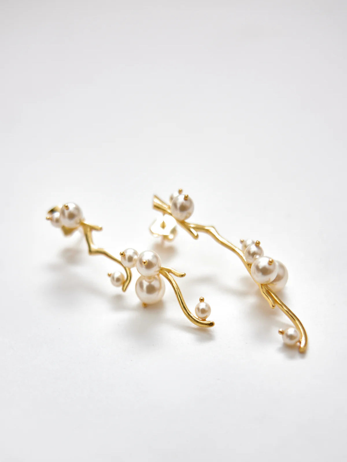 Pearl and Twig Statement Studs