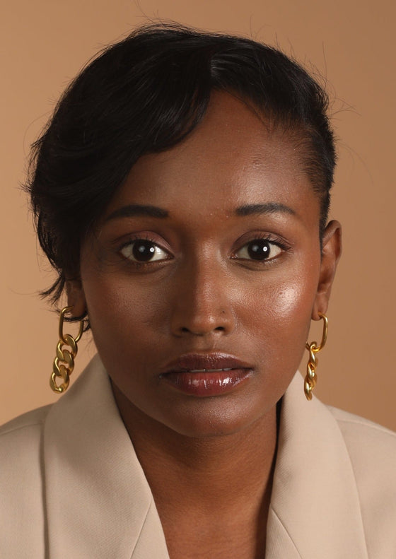 Golden Link Chain Earrings