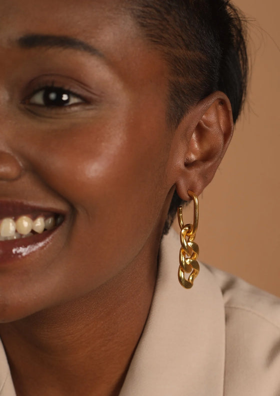 Golden Link Chain Earrings