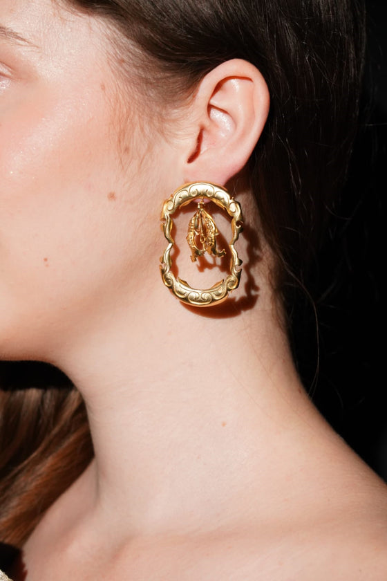 Aqua Gold Fish Studs