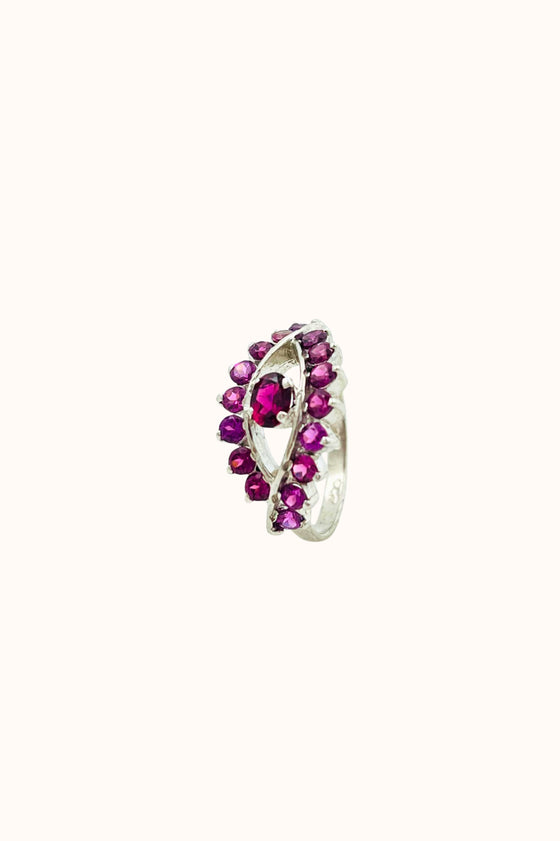 Rhodolite Evil Eye Ring