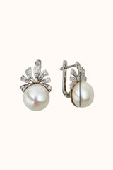 Crown Pearl Earring Studs