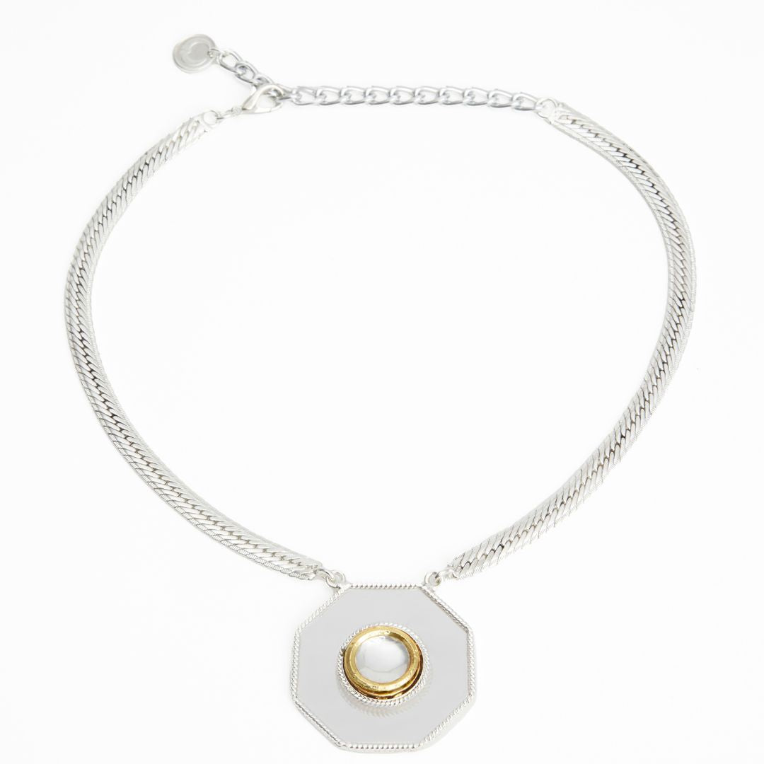 Polki Hexxagon Pendant Necklace