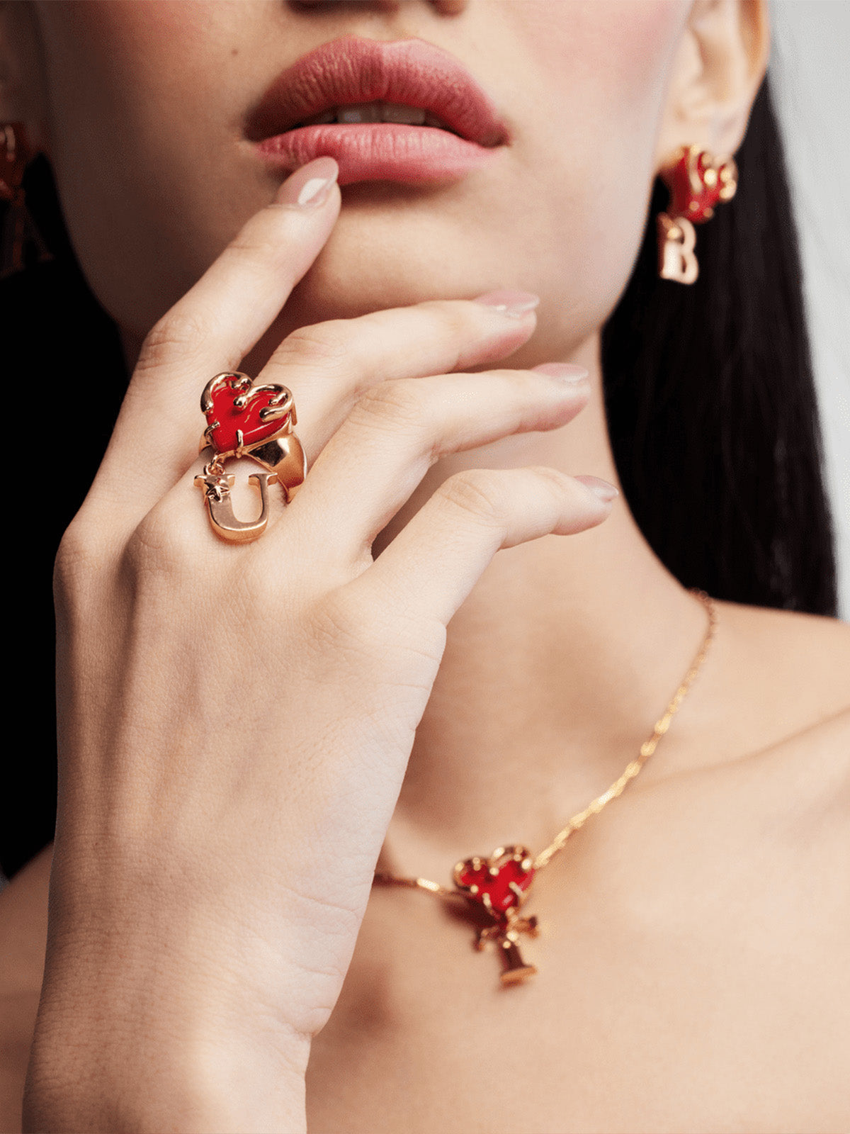 Katrina Kaif in Personalised Linking Love Heart Ring