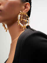 Pearl Monogram Earrings