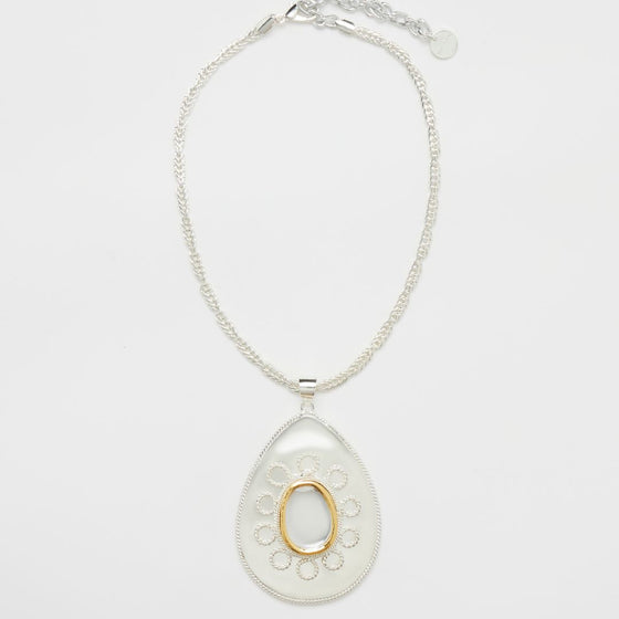 Polki Egg Medallion Necklace