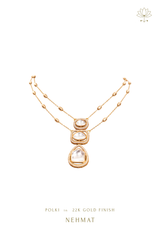 Trayi Polki Pendant Set