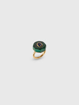 Genesis Malachite Hexagon & Kyanite Oval Ring