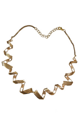 Gold Coloured Spiral Necklace