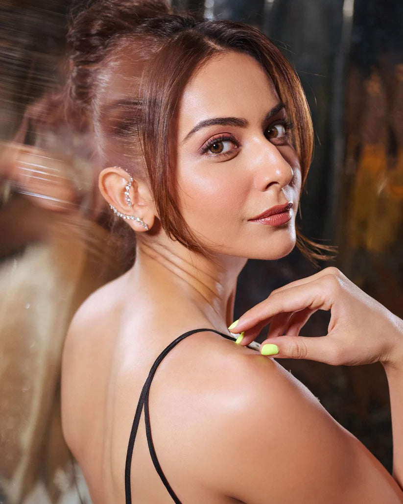 Rakul Preet Singh in Crystal Earring Cuffs