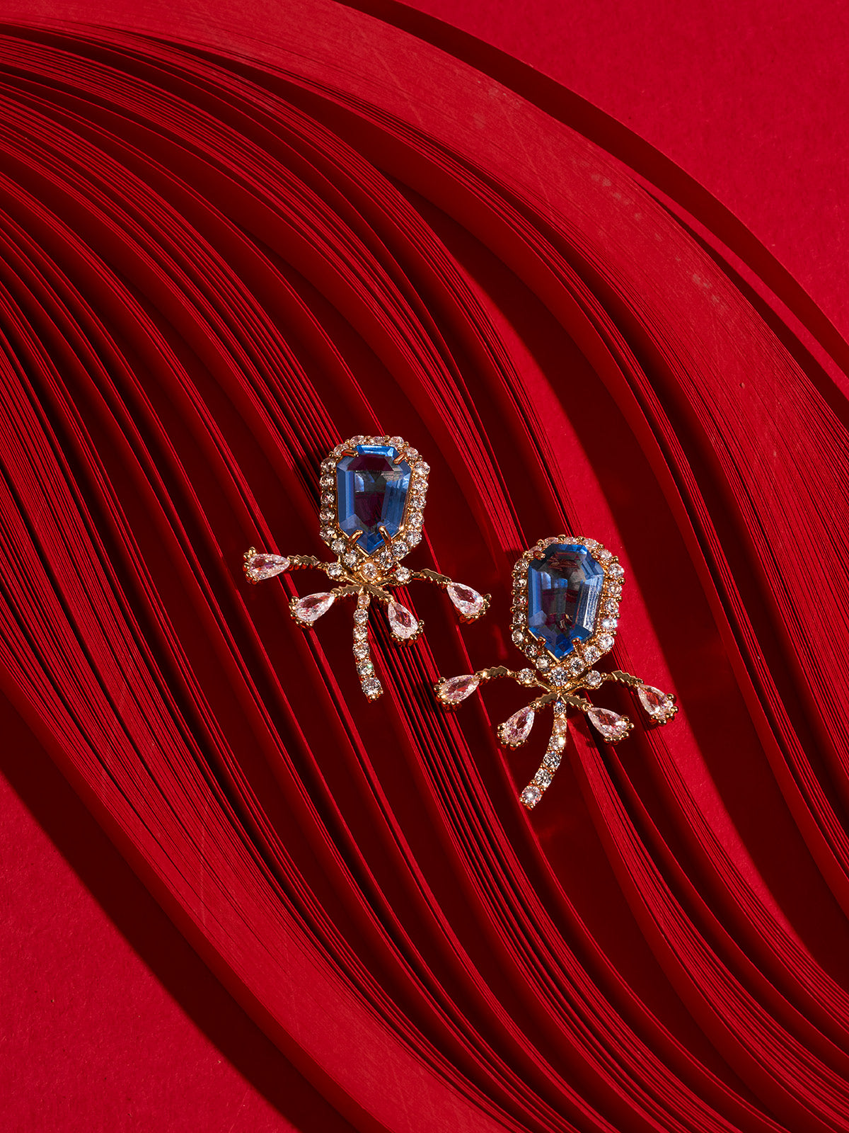 Floral Gem Mini Earcuffs