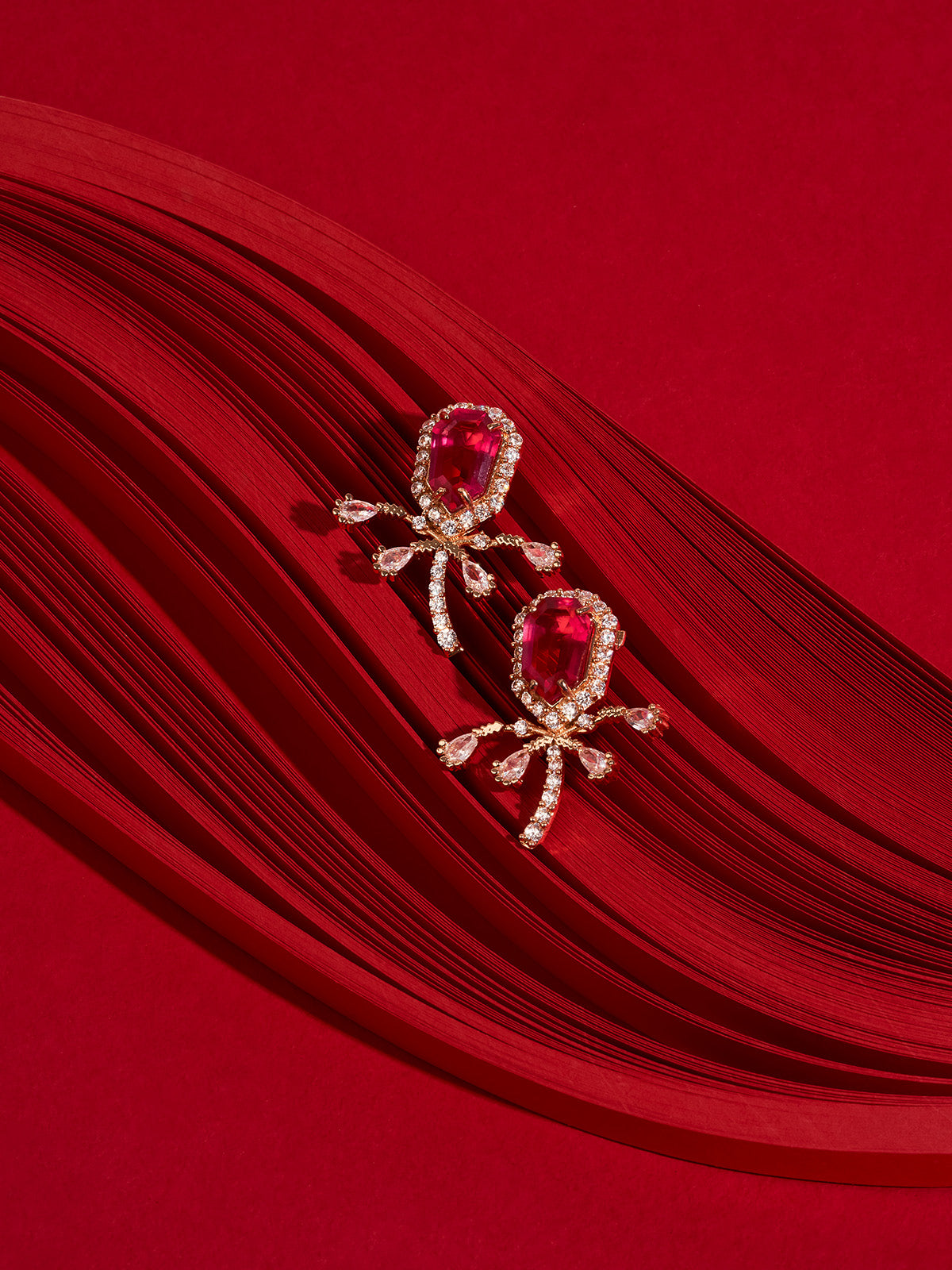 Floral Gem Mini Earcuffs