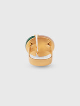 Luna Mother of Pearl and Malachite Ring