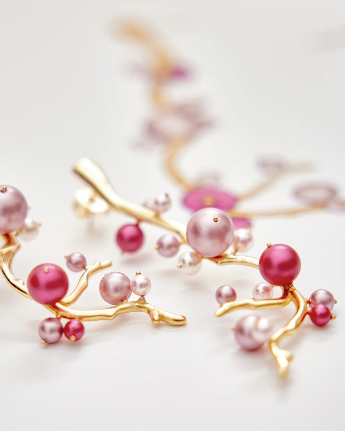 Shades of Pink Statement Danglers