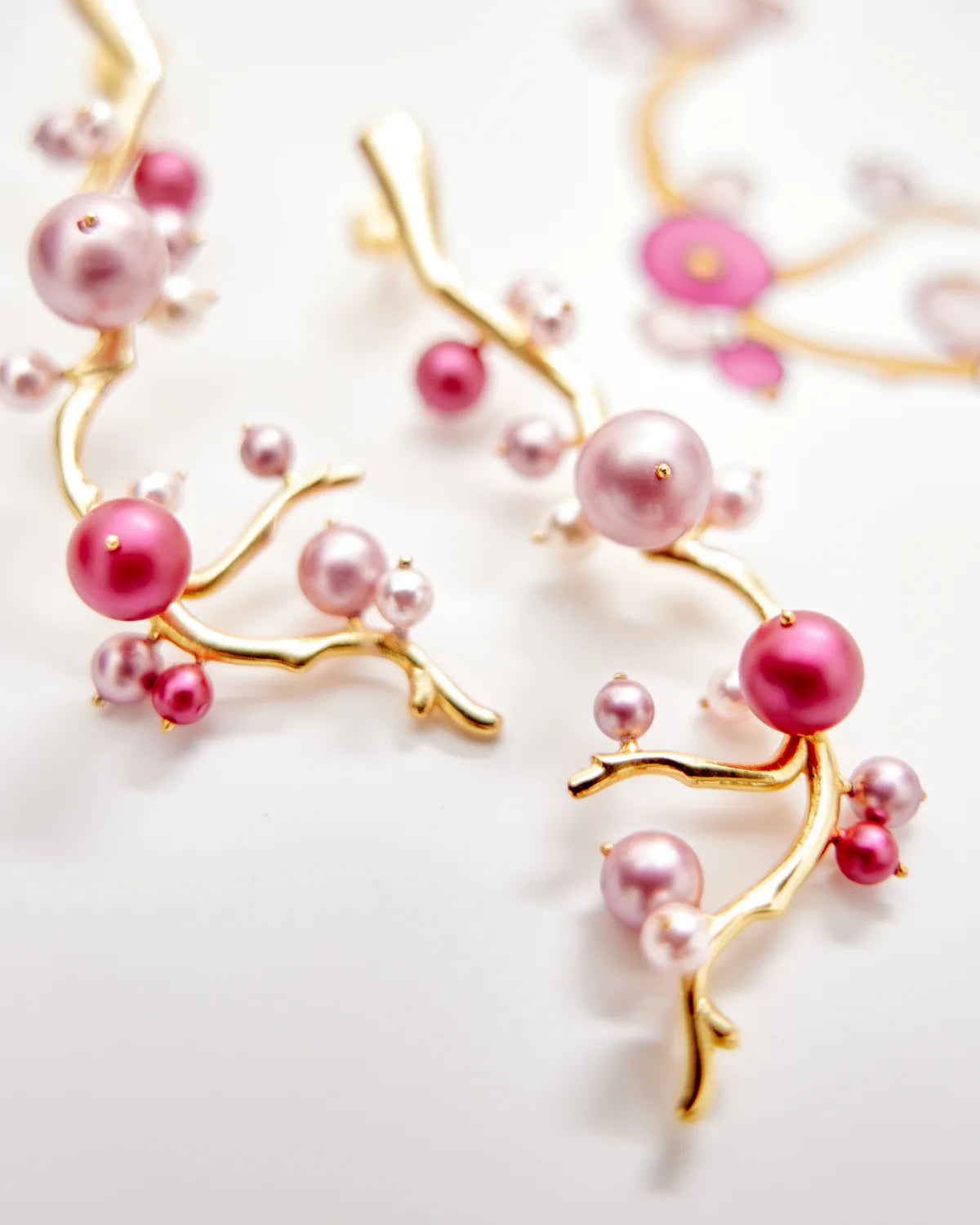 Shades of Pink Statement Danglers