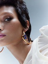 Alaya F in Iconic Sculpt Blue Earrings