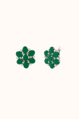 Green Onyx Princess Earring Studs