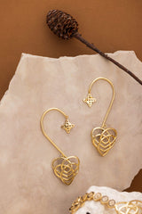 Hexagone Gold Earrings
