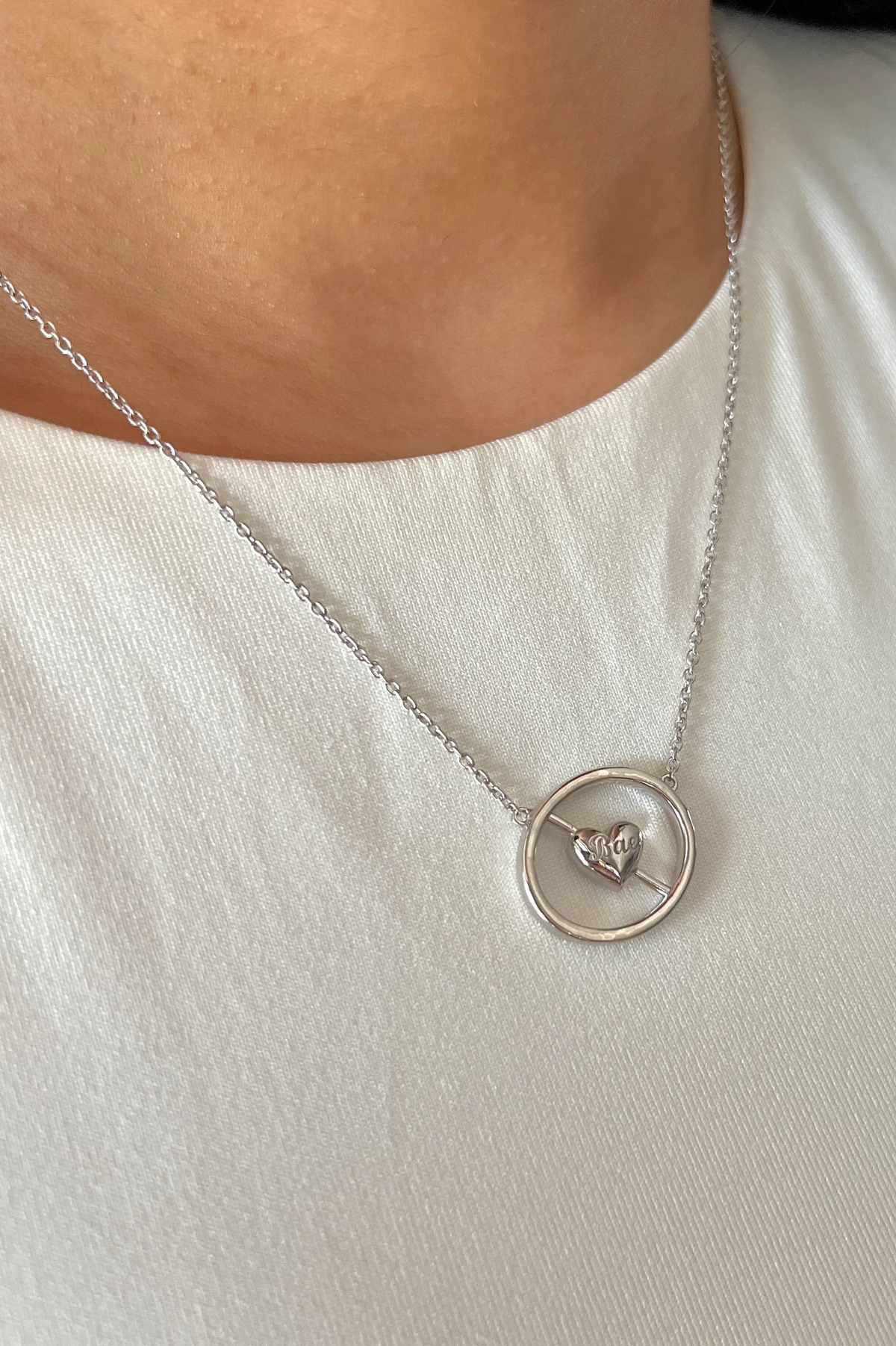 Amore Reversible Silver Heart Pendant