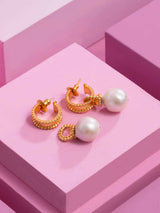 Rakul Preet - Oyster Baroque Mini Hoops