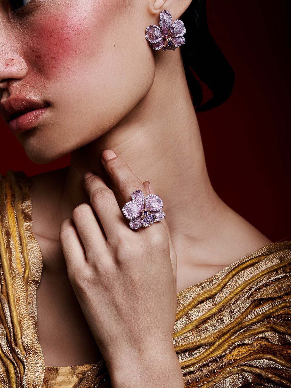 Orchid Whispers Cocktail Ring
