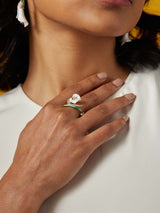 Calla Lily Cocktail Ring