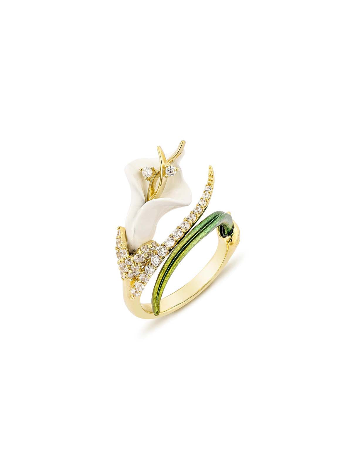 Calla Lily Cocktail Ring