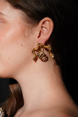 Golden Curve Loop Studs