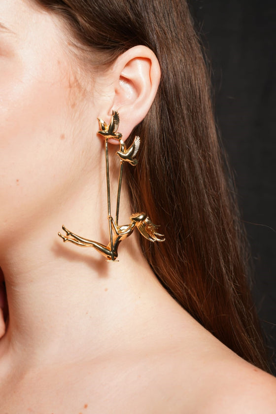 Swing Muse Gold Danglers
