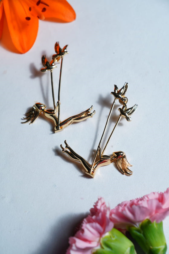 Swing Muse Gold Danglers