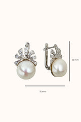 Crown Pearl Earring Studs