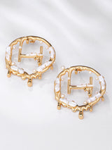 Pearl Monogram Earrings