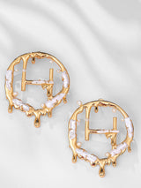 Pearl Monogram Earrings