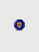 Genesis Lapis Lazuli Hexagon & Citrine Oval Ring