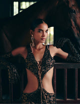 Wild Horse Jasper Leopard Statement Earrings