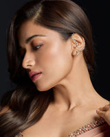 Rashmika Mandanna in Crystal Earring Cuffs