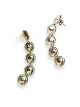 Cascaded Silver Danglers