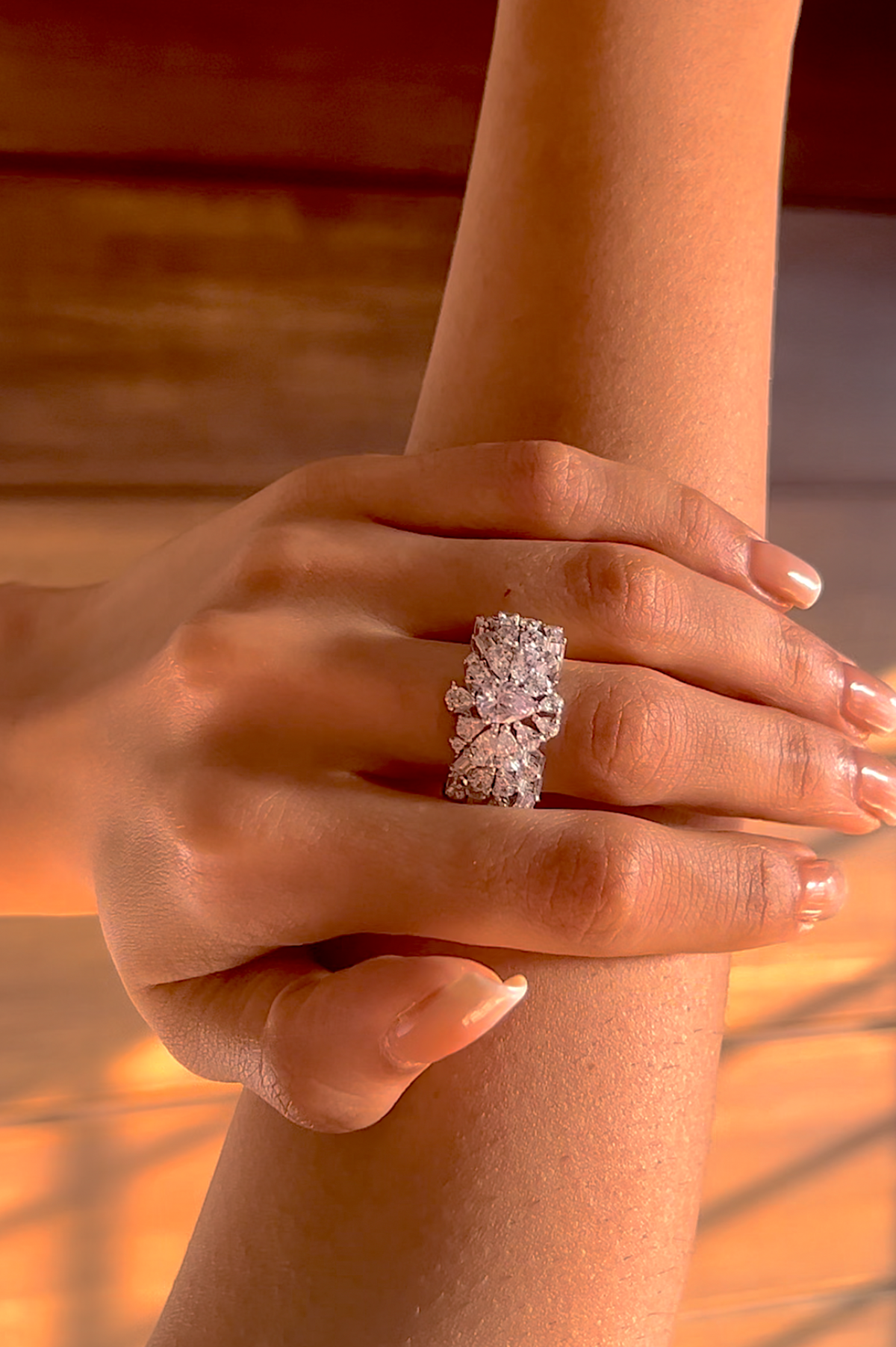 Glittering Horizon Ring