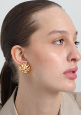 Golden Button Mini Studs