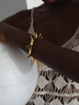 Gold Thorn Bangle