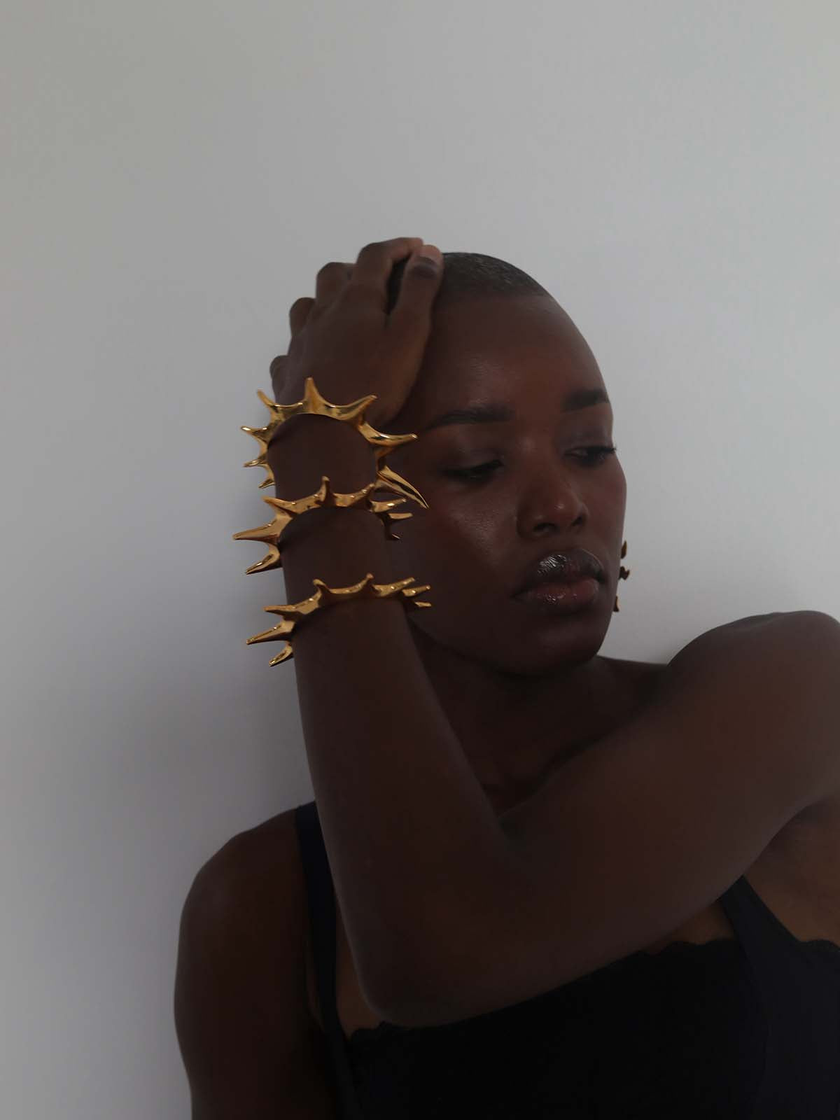 Gold Thorn Bangle