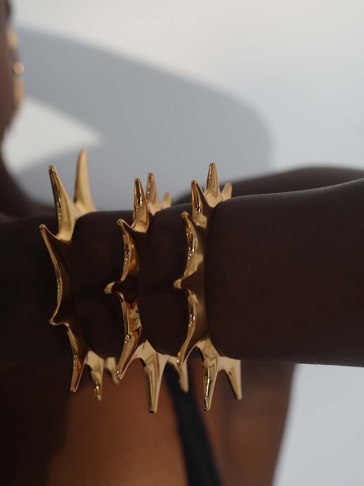 Gold Thorn Bangle