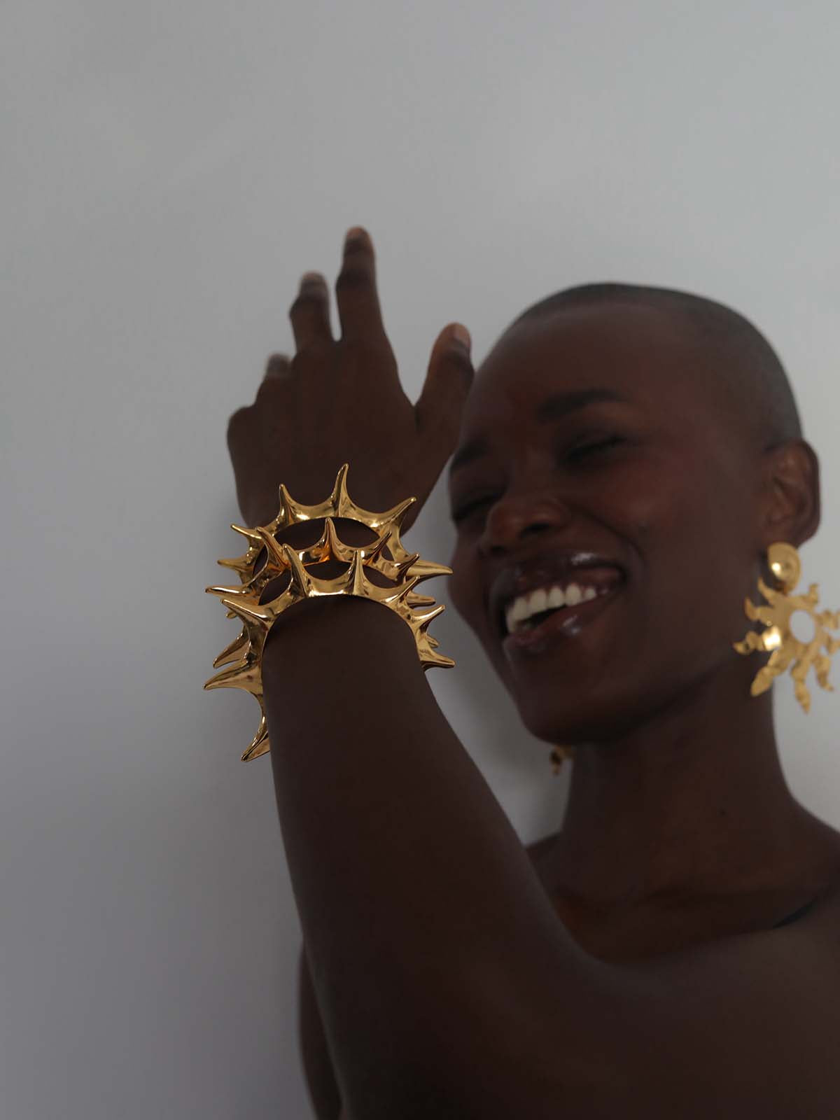 Gold Thorn Bangle