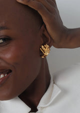 Golden Button Mini Studs