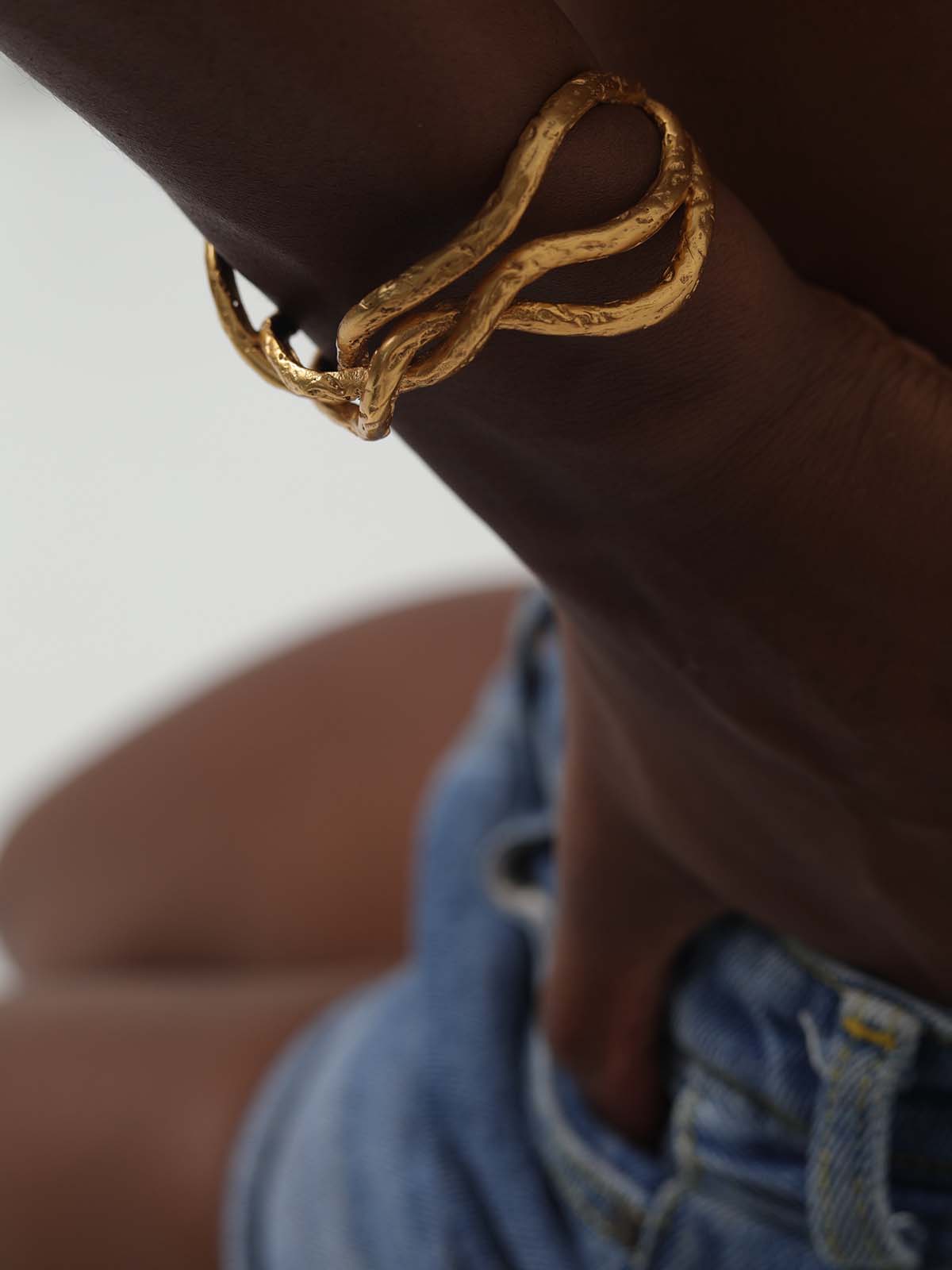Wavy Gold Bangle
