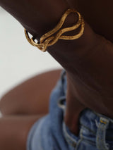 Wavy Gold Bangle